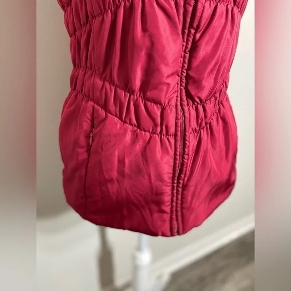 Small New Directions ND Red Scrunch Lightweight Vest w/ Pockets - Picture 6 of 9